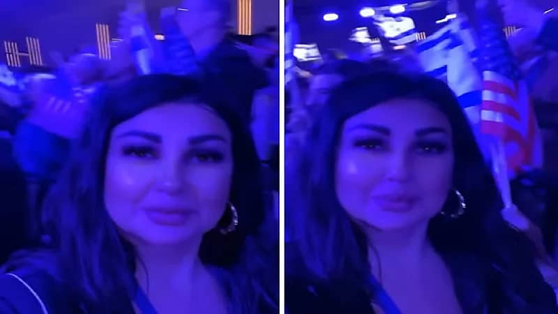 إعلامية لبنانية تحمل علم إسرائيل وتغني بالعبرية.. فيديو