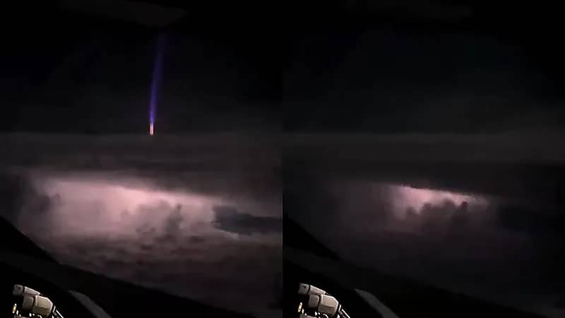 طيار يتمكن من توثيق ظاهرة نادرة  ..  فيديو