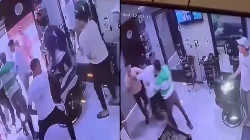 بلطجي يحمل ساطور ويعتدي على صاحب محل رفض إعطائه المال