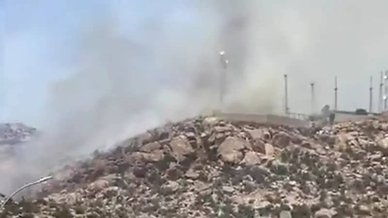 حريق بجبل الهدا في الطائف اليوم ..فيديو