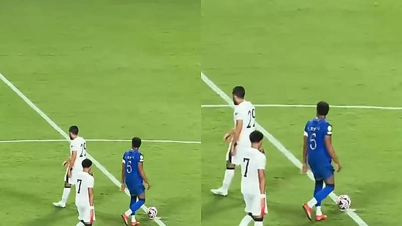 البليهي يسحب الكرة بحركة ذكية ويؤخر اللعب بعد هدف الهلال الرابع .. فيديو