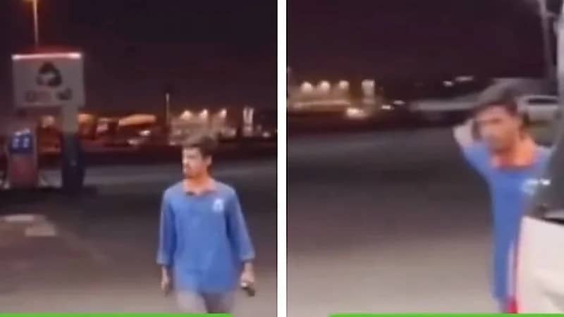 موقف إنساني لشاب يتكفل بحساب هارب لإجبار خاطر عامل المحطة .. فيديو