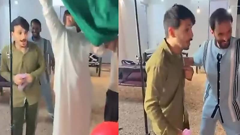 شبان يفاجئون عامل إستراحتهم ويهدونه دباب لتخفيف معاناته بالتنقل.. فيديو