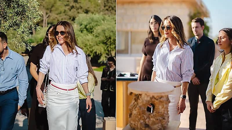 الملكة رانيا تشارك الأميرة إيمان لحظات مع المواهب الأردنية.. صور