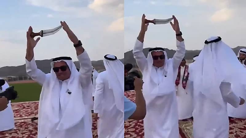 مدرب الأخدود يحتفل باليوم الوطني .. فيديو