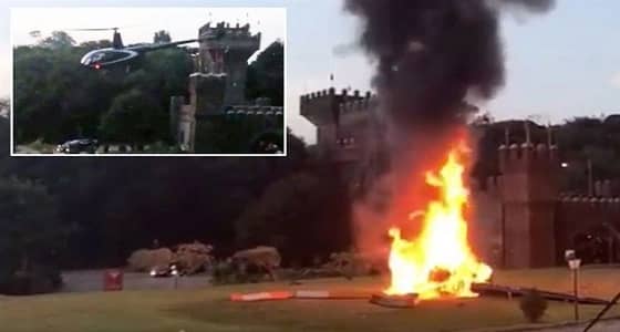 بالفيديو.. مروحية عروس تتحول إلى كرة لهب ليلة زفافها