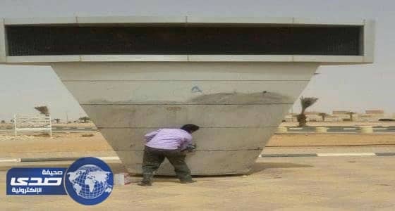 حملة لطمس الرسومات والكتابات على الجدران برفحاء