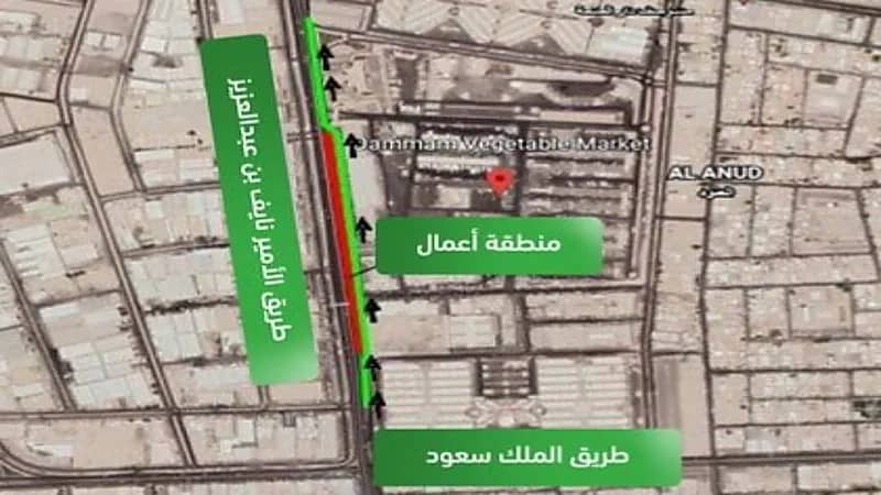 إغلاق جزئي لطريق الأمير نايف بن عبدالعزيز لمدة يومين