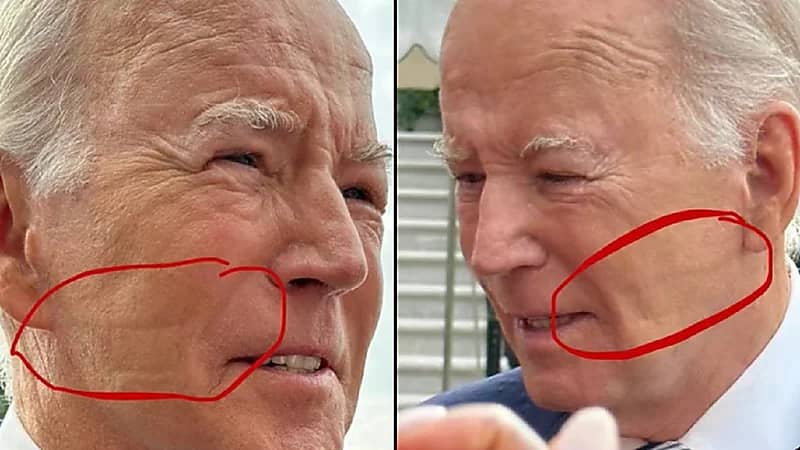 علامات بوجه بايدن تدل على استخدامه جهاز تنفس صناعي .. صور