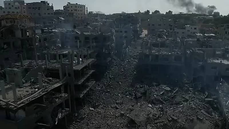 غزة في حالة من الدمار الشامل بعد القصف الوحشي عليها .. فيديو