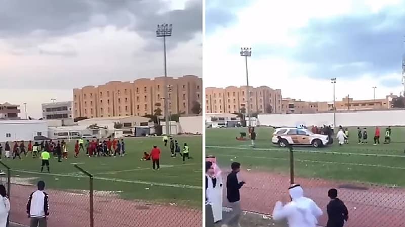 شاهد .. اشتباك عنيف بين لاعبي أبها وضمك