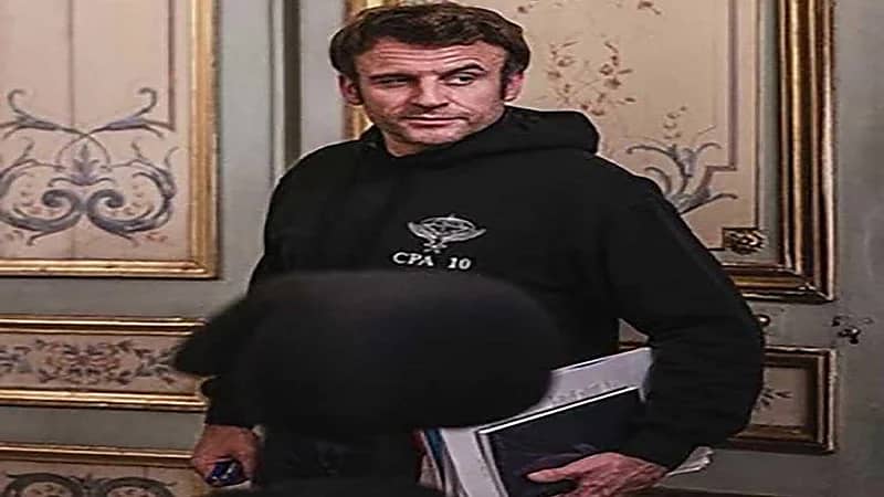 صور.. الرئيس الفرنسي بلحية وملابس غير رسمية على غرار نظيره الأوكراني