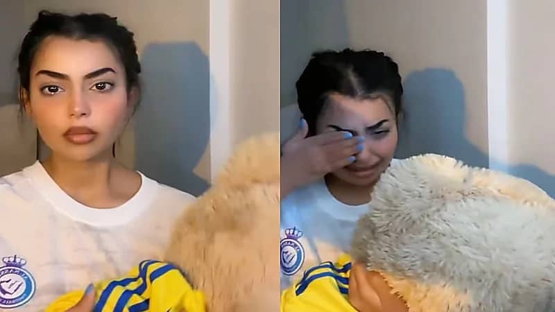 انهيار وبكاء ريما العنزي بعد خسارة النصر.. فيديو