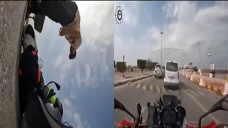 بالفيديو.. الرحال الإماراتي محمد الحمادي يوثق لحظة تعرضه لحادث بمنفذ الخفجي