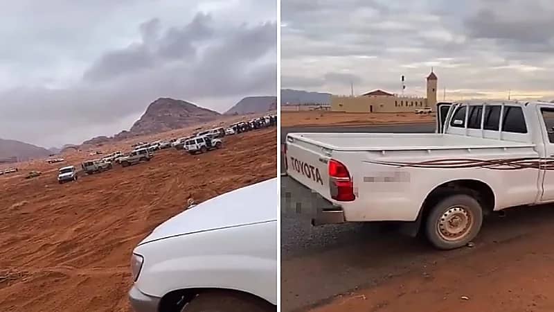 شاهد.. تفحيط وتدمير للغطاء النباتي في مواقع تساقط الثلوج بعلقان والظهر