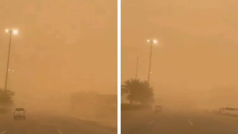 عاصفة رملية تجتاح نجران وتسبب في شبه انعدام الرؤية .. فيديو