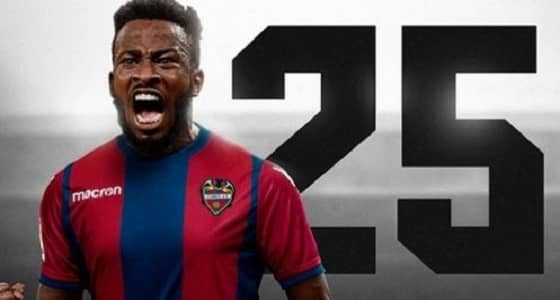 فهد المولد يرتدي قميص رقم 25 مع ليفانتي