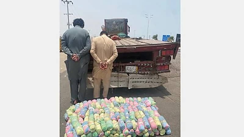 ضبط مقيْمَين بحوزتهما 45 كيلو جرامًا من نبات القات المخدر