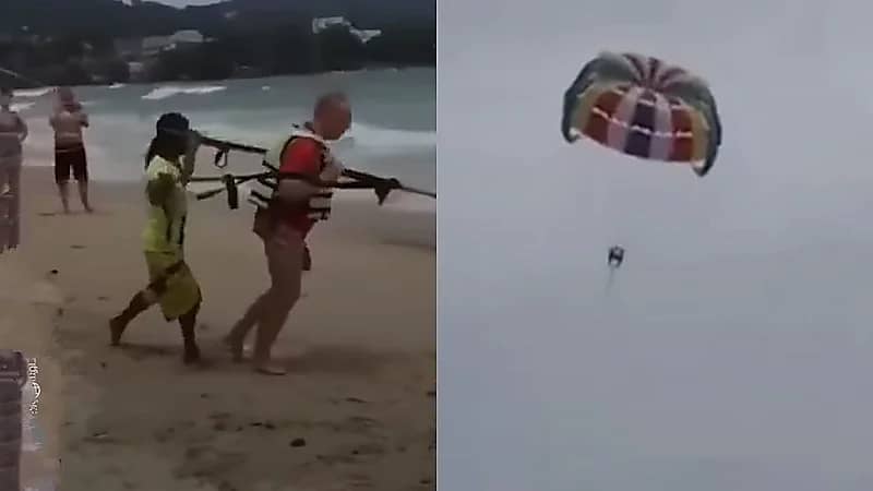 سبعيني يلقى حتفه بعد سقوطه من مظلة هوائية بسبب فك حزام الأمان.. فيديو