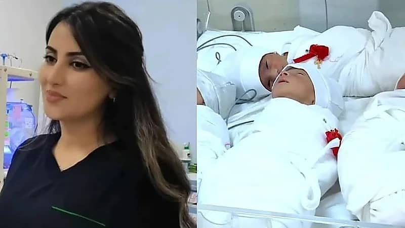 امرأة عراقية تُرزق بـ4 توائم بعد 15 عامًا من العقم