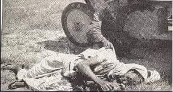 شاهد.. جثمان " عمر المختار " شيخ الشهداء بعد شنقه