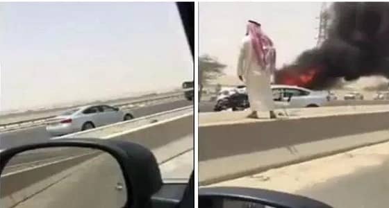 بالفيديو.. خمسيني يسير عكس الاتجاه يتسبب في كارثة