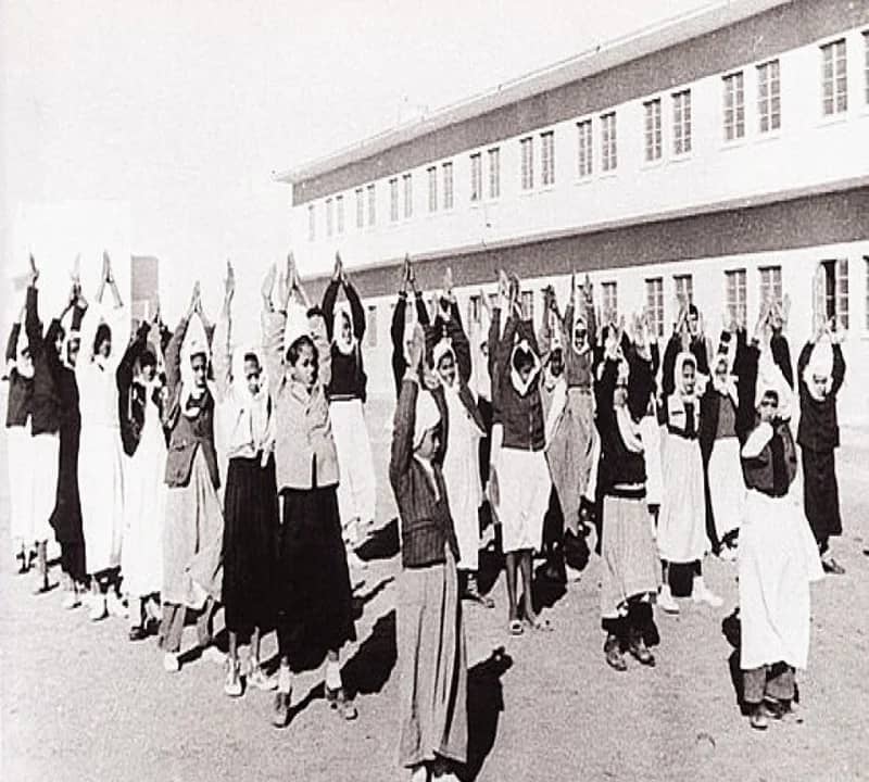 تمارين الصباح في طابور المدرسة قديما