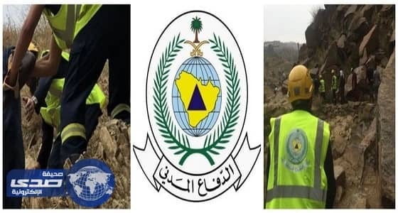 بالصور.. تعرض شاب لإصابات بعد سقوطه في منحدرات المحتطبة بعسير