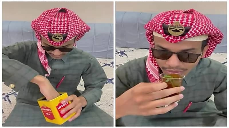 شاب يوثق تجربة شرب شاهي له أكثر من 50 سنه.. فيديو