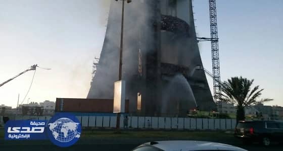 حريق بمشروع خزان خميس مشيط