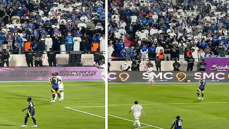 جماهير الهلال تهتف بإسم ميسي أمام رونالدو .. فيديو