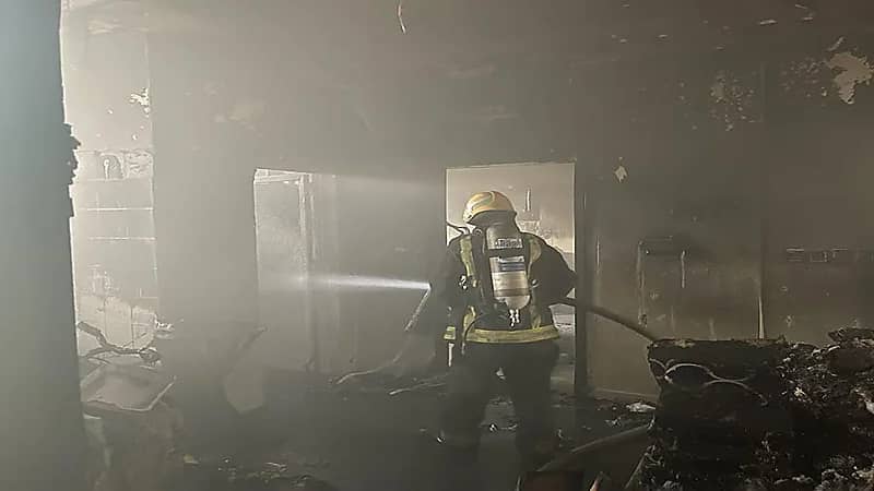 إصابة 6 أشخاص في حريق شقة سكنية بجيزان