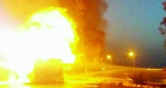 غلق طريق الساحل بمكة بسبب اشتعال شاحنة ديزل