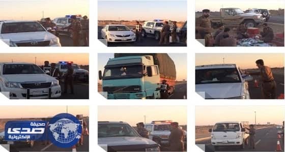 أمن الطرق بالجوف يعد وجبات إفطار جماعية للمسافرين