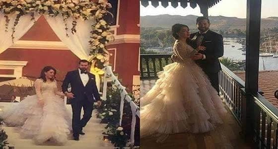 بالصور..اطلالة مثيرة لكندة علوش بفستان زفافها الثاني