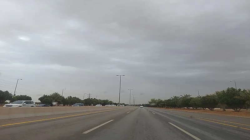 شاهد.. طوابير سيارات تمتد لأكثر من 3 كيلومترات بطريق الثمامة