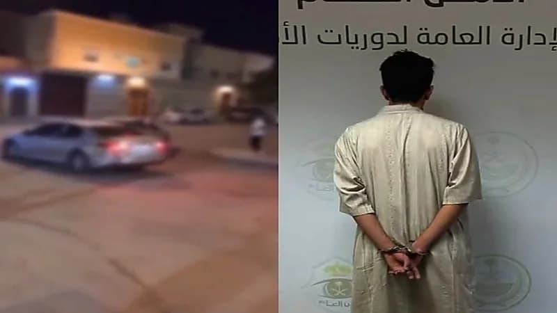 القبض قائد مركبة صدم أخرى وحاول دهس المارة بالرياض..فيديو