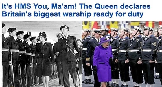 الملكة إليزابيث تشارك في إطلاق أكبر حاملة طائرات