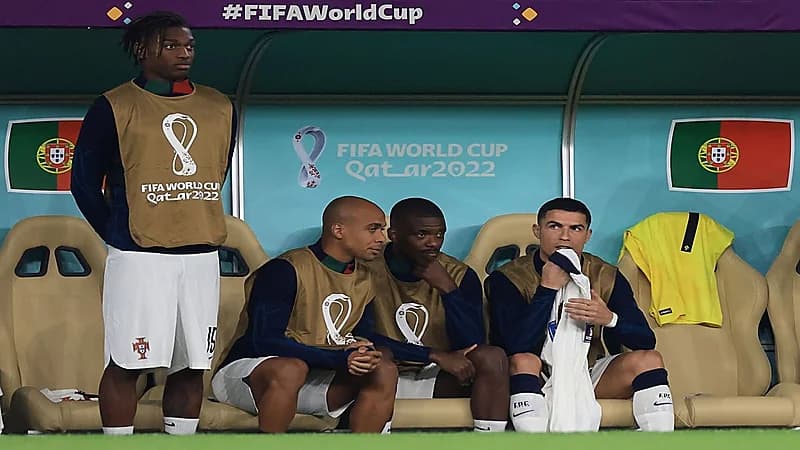 شاهد .. ردة فعل رونالدو بعد هدف المغرب الأول