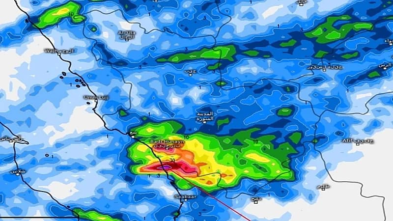 "المسند": ذروة الحالة المطرية قد تكون يوم غد