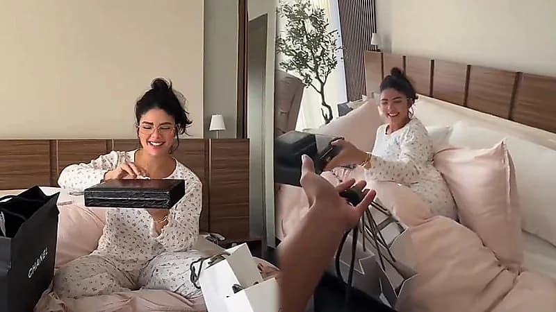 زوج أصالة كامل يفاجئها بهدايا العيد الفخمة.. فيديو