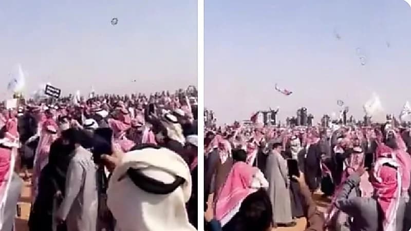 احتفال المتسابقين في المهرجان السنوي الصياهد للإبل بتطاير العقل .. فيديو