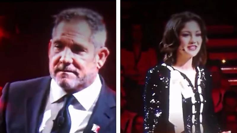 أب يرفض طلب زواج ابنته القاصر على المسرح ويثير إعجاب الحضور .. فيديو