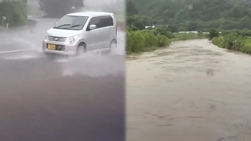 إعصار لينغلينغ يتسبب بانهيارات طينية في ⁧‫اليابان‬⁩.. فيديو