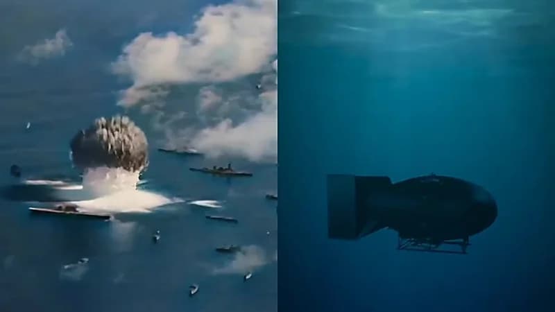 بالفيديو.. لحظة تفجير الجيش الأمريكي لقنبلة ذرية بالبحر وتدمير السفن
