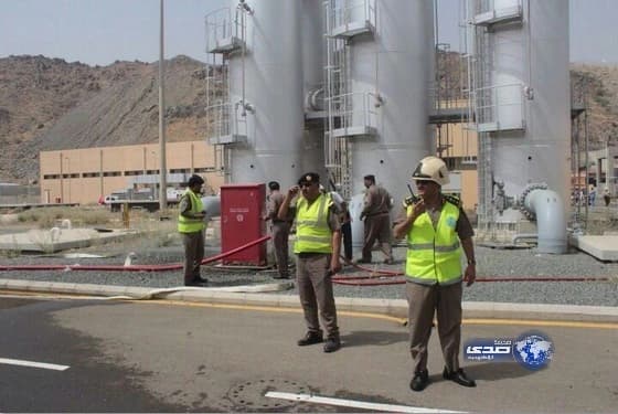 "مدني مكة"ينفذ خطة إخلاء داخل محطة الشعيبة للمياة (صور)