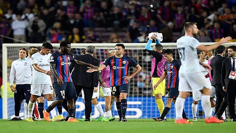التعادل يحسم مواجهة برشلونة وإنتر 