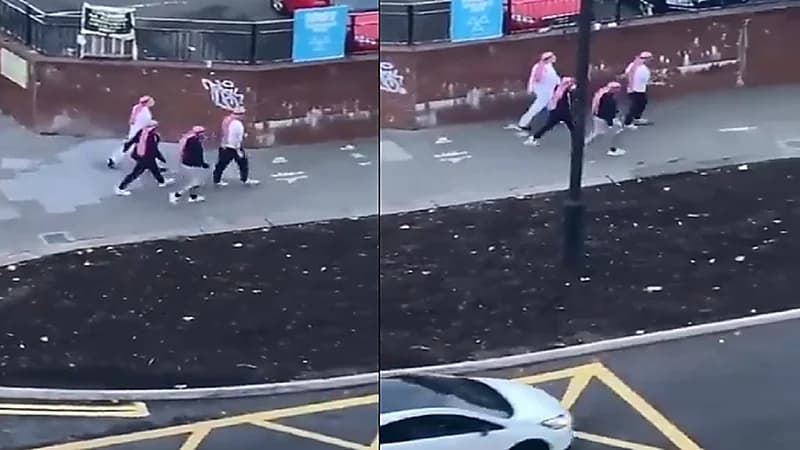 بالفيديو .. جماهير نيوكاسل يتجولون في الشوارع بالشماغ والعقال