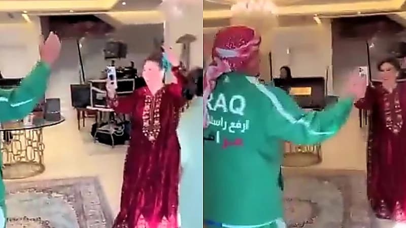 فجر السعيد تستقبل رئيس رابطة مشجعي العراق في منزلها بالأهازيج .. فيديو