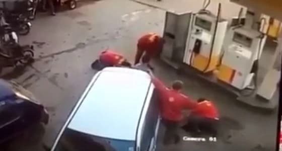 فيديو| لحظات الرعب والخطر أثناء محاولة تفجير محطة وقود من مجهولين